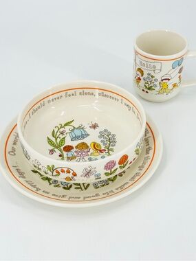70s VTG-USA LENOX Gentle Friends Children's
3pc Set